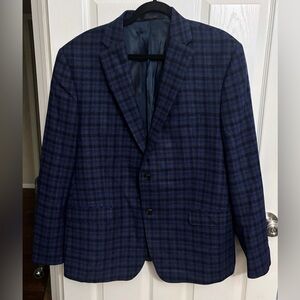 Ermenegildo Zegna | Blue Check 2-Button Wool Cashmere Men’s Blazer Sz 48R